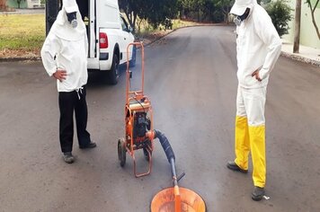DHS e vigilância realizam nebulização em redes de esgoto da cidade