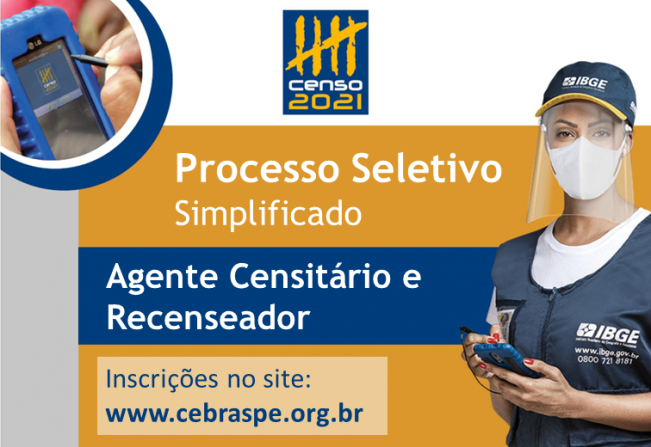 IBGE abre 23 vagas temporárias de trabalho em Pompeia para o Censo Demográfico