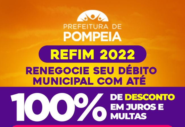 Pompeianos podem renegociar as dívidas municipais com ótimas condições e descontos