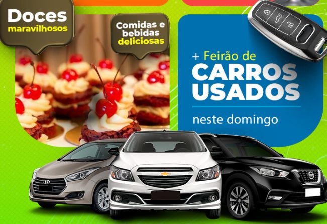Feira Livre de Domingo no Recinto terá atração musical e feirão de carros no dia 5 de março
