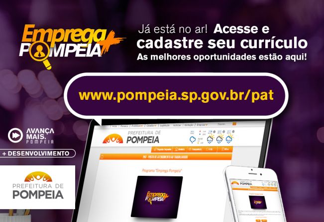 Emprega Pompeia: Programa da Prefeitura divulga mais 6 novas vagas de emprego