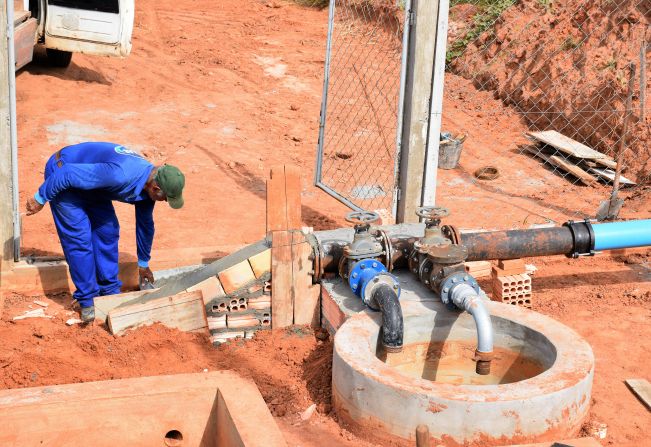 SAAE atua na instalação de Estação Elevatória de Esgoto no Distrito Industrial IV